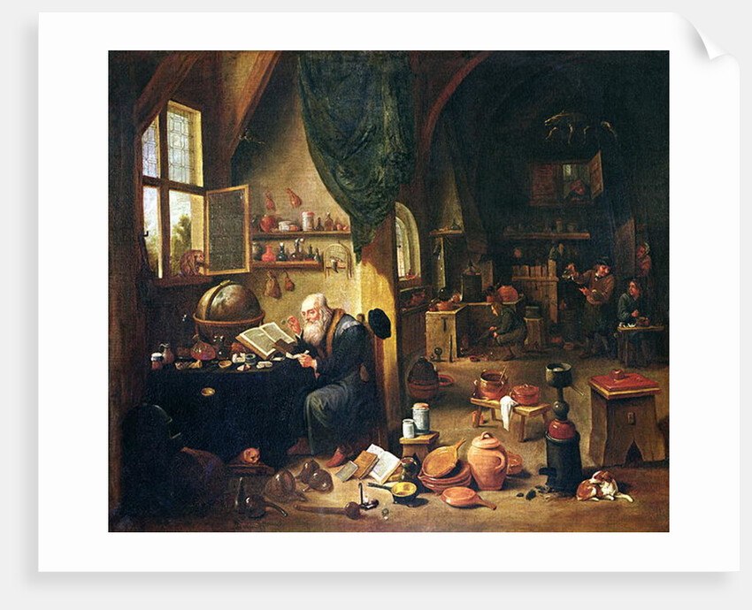 An Alchemist in his workshop, 17th century by David the Younger Teniers