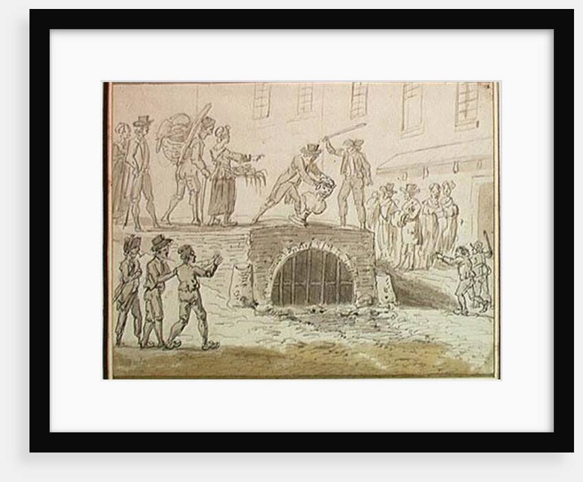 Bust of Marat thrown in a sewer, 5th February 1795 by French School