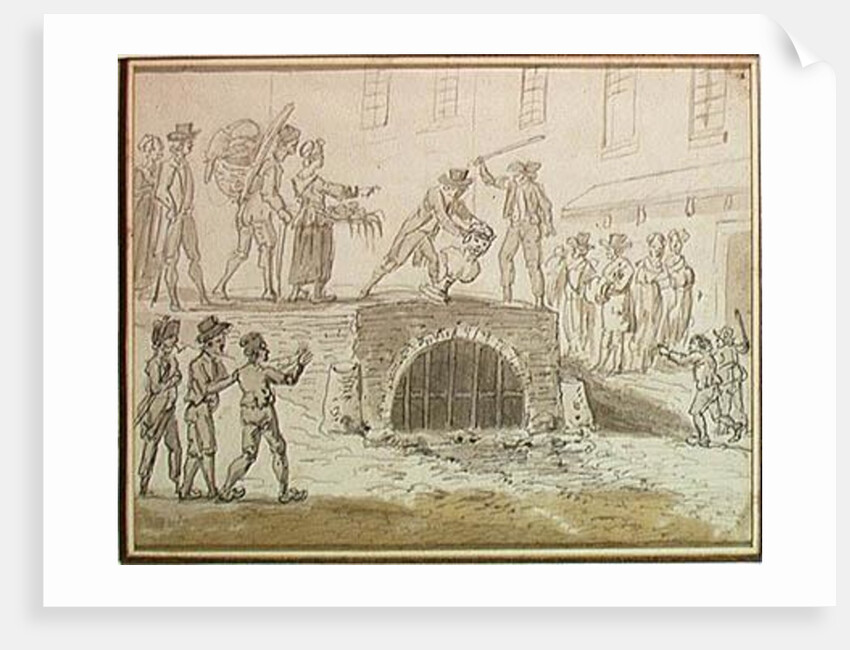 Bust of Marat thrown in a sewer, 5th February 1795 by French School