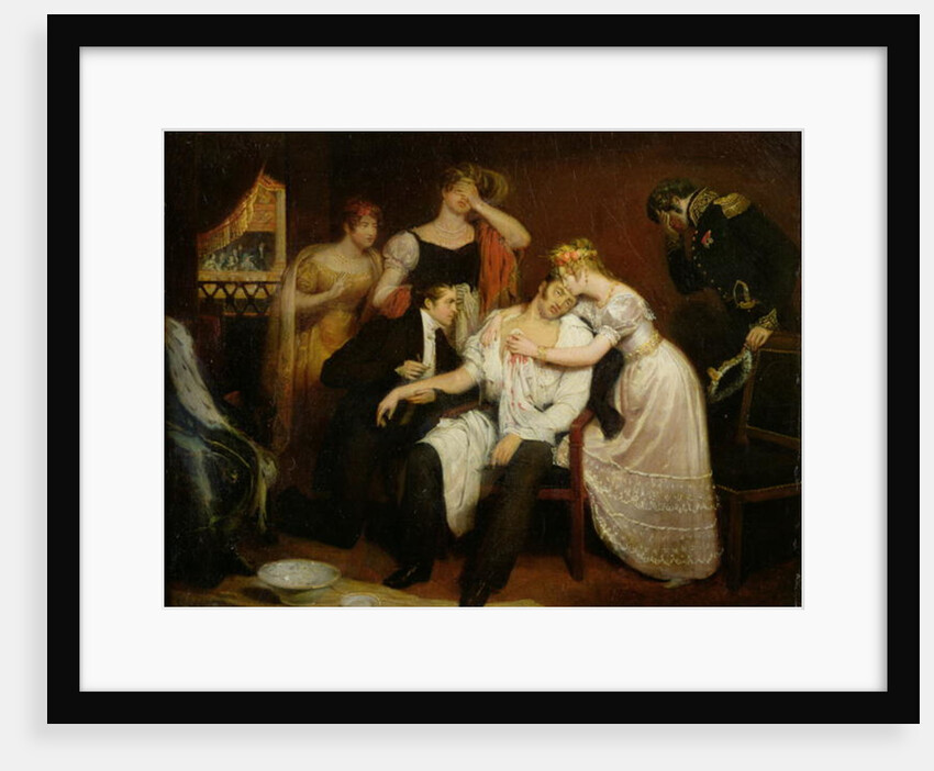 Charles-Ferdinand de France in his box at the opera on Rue de Richelieu after being stabbed by Louis Louvel, 13th February 1820 by Edouard Cibot