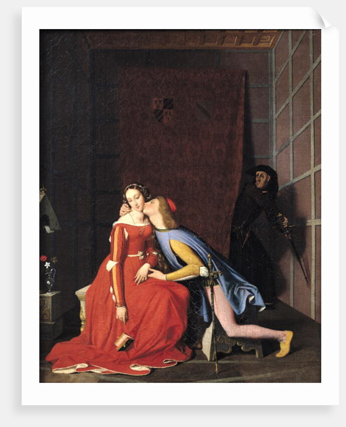 Francesca da Rimini and Paolo Malatesta, 1819 by Jean Auguste Dominique Ingres