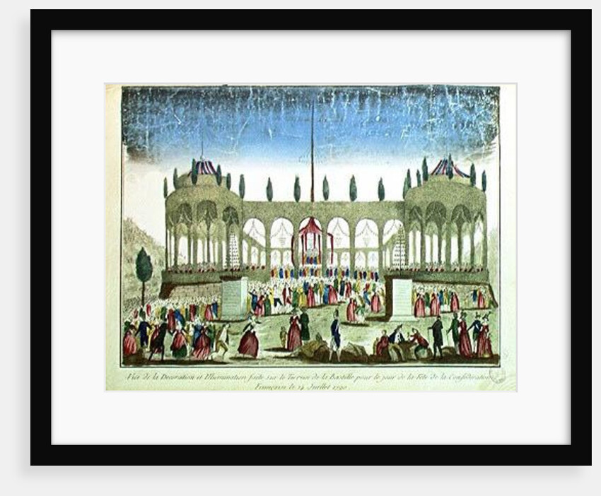 Decoration and Illumination of the Bastille for the Festival of the Federation, 14th July 1790 by French School