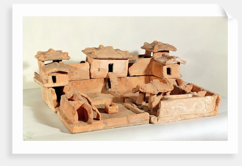 Funerary model of a farm, from Thanh Hoa, Vietnam by School Chinese