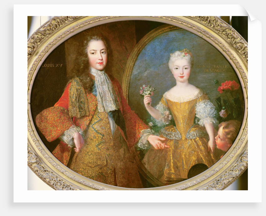 Louis XV and the Infanta of Spain, Maria Ana Victoria c.1724 by Alexis Simon Belle