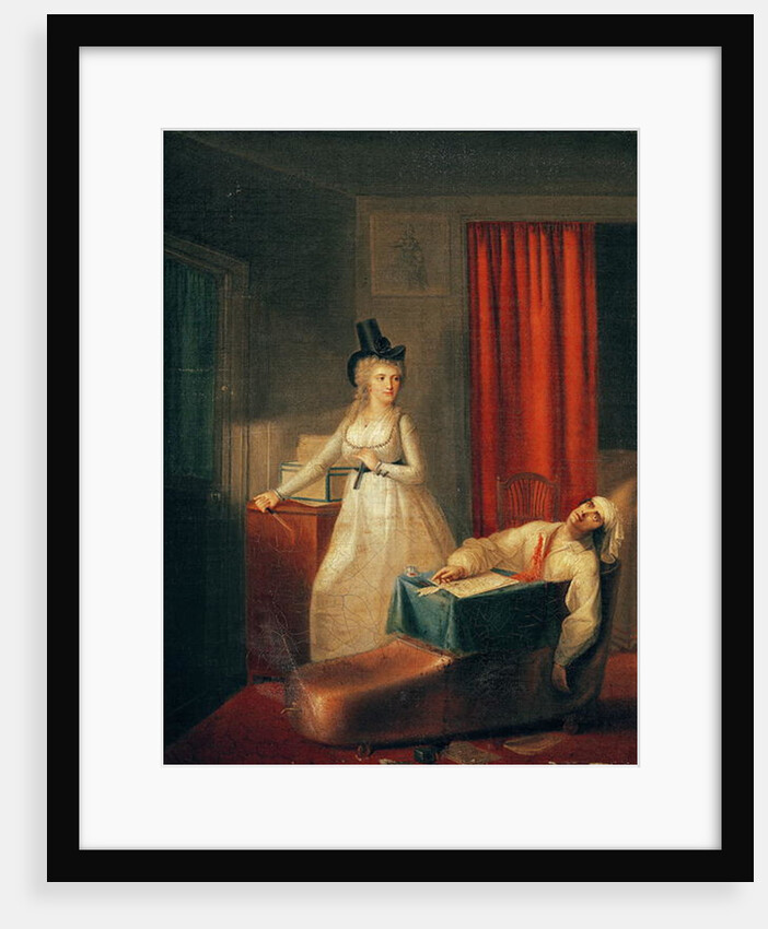 The Murder of Marat, 13th July 1793 by Jean-Jacques Hauer