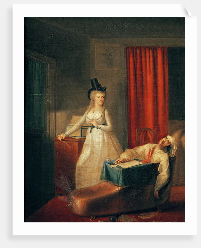 The Murder of Marat, 13th July 1793 by Jean-Jacques Hauer