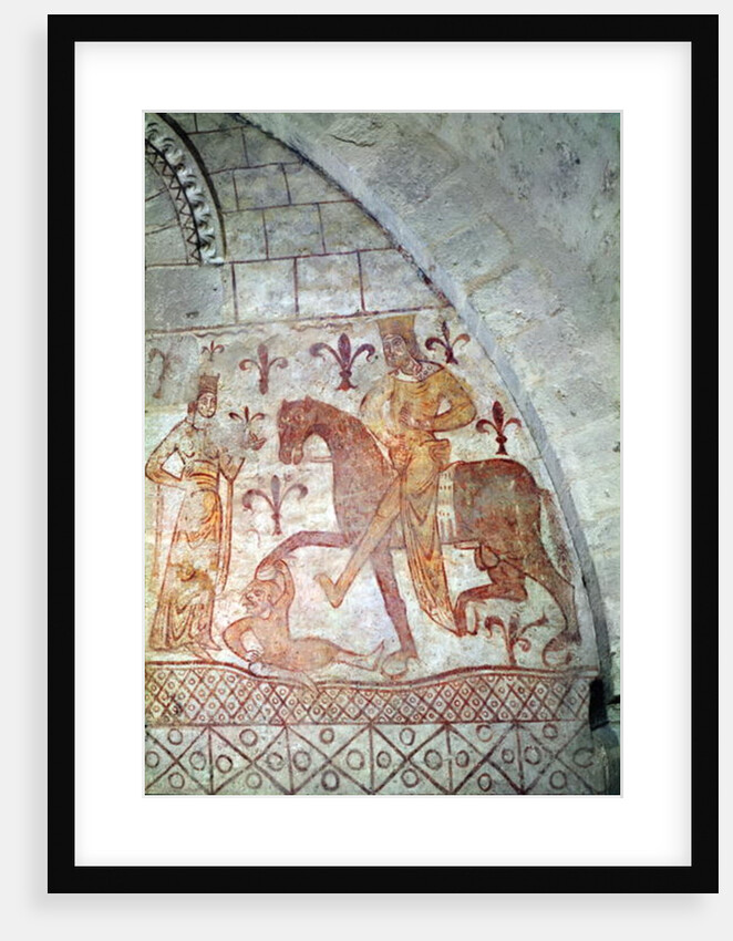 Hugues IX Lusignan defeating Nur al-Din in Syria by French School