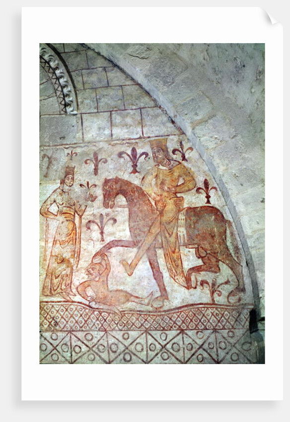 Hugues IX Lusignan defeating Nur al-Din in Syria by French School