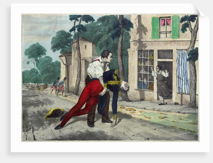 The Death of Ferdinand Philippe Louis Duke of Orleans in Neuilly, 13th July 1842 by French School