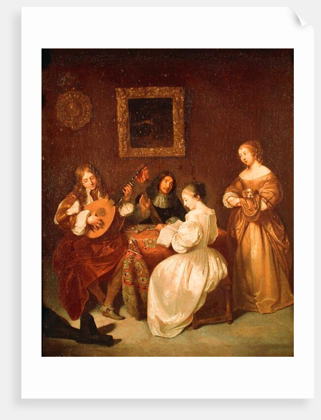 Interior Scene by Caspar Netscher