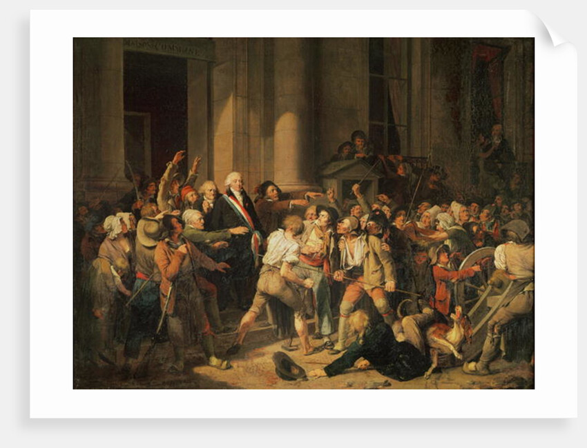 Act of Courage of Monsieur Defontenay, Mayor of Rouen, 29th August 1792 by Louis Leopold Boilly