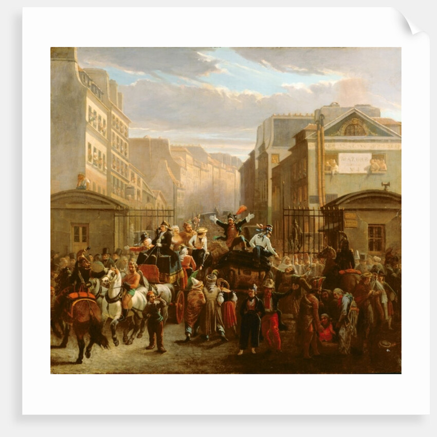 Descent of the Courtille, Belleville by Celestin Francois Nanteuil