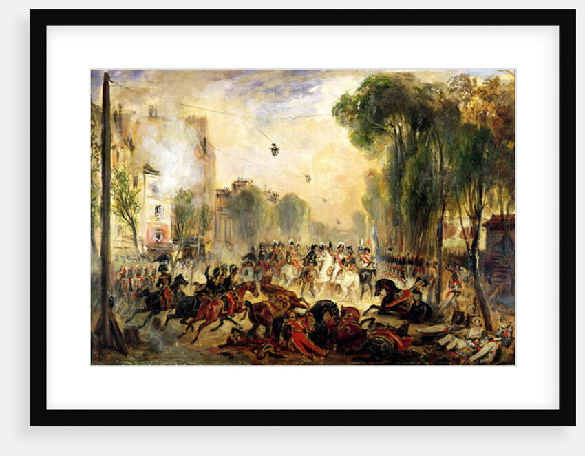 Assassination Attempt on King Louis-Philippe by Giuseppe Fieschi Boulevard du Temple, 28th July 1835 by Francois Gabriel Guillaume Lepaulle