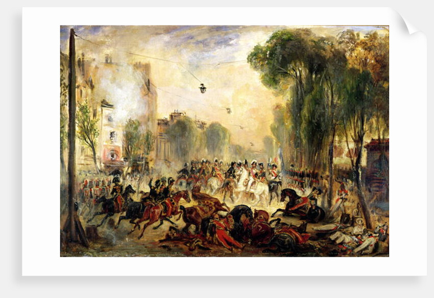 Assassination Attempt on King Louis-Philippe by Giuseppe Fieschi Boulevard du Temple, 28th July 1835 by Francois Gabriel Guillaume Lepaulle