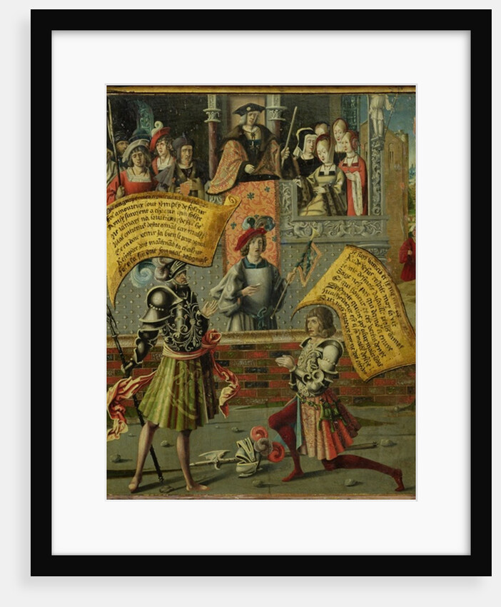 A Disarmed Knight on one Knee by French School