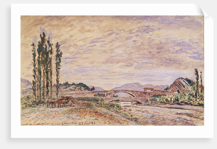 The Pont de Lesdiguieres, near Grenoble, 1883 by Johan-Barthold Jongkind