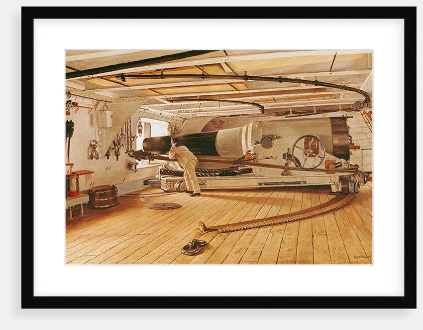 Twenty-Seven Pound Cannon on a Battleship by Gustave Bourgain
