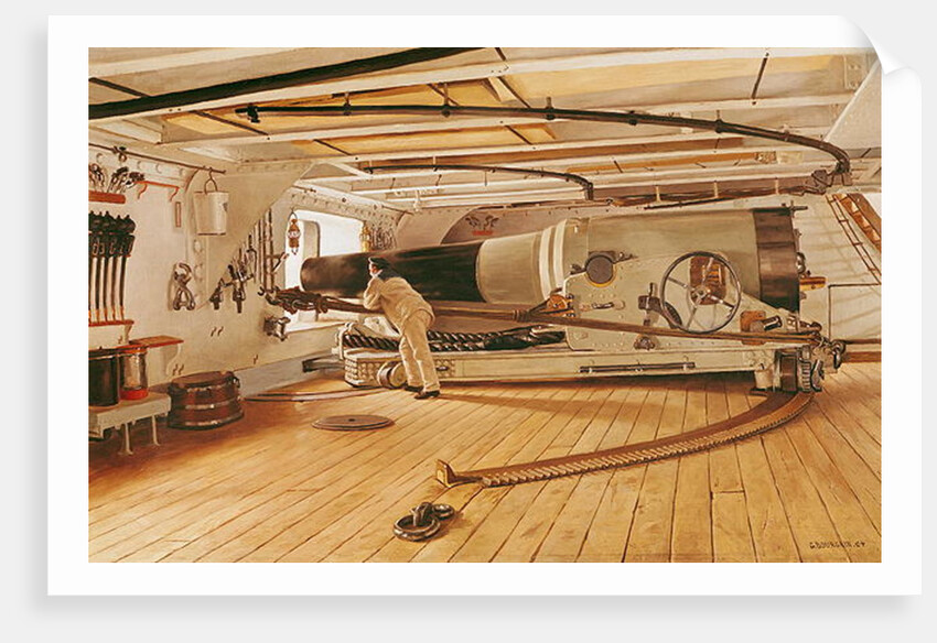 Twenty-Seven Pound Cannon on a Battleship by Gustave Bourgain