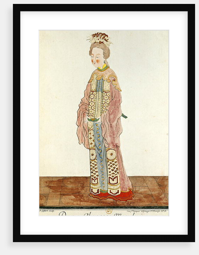 Portrait of a Mandarin Woman of the Second Order Wearing a Summer Ceremonial Costume by Pierre Giffart