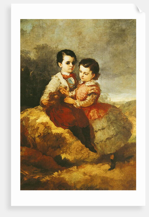 The Artist's Children by Eugenio Lucas y Padilla