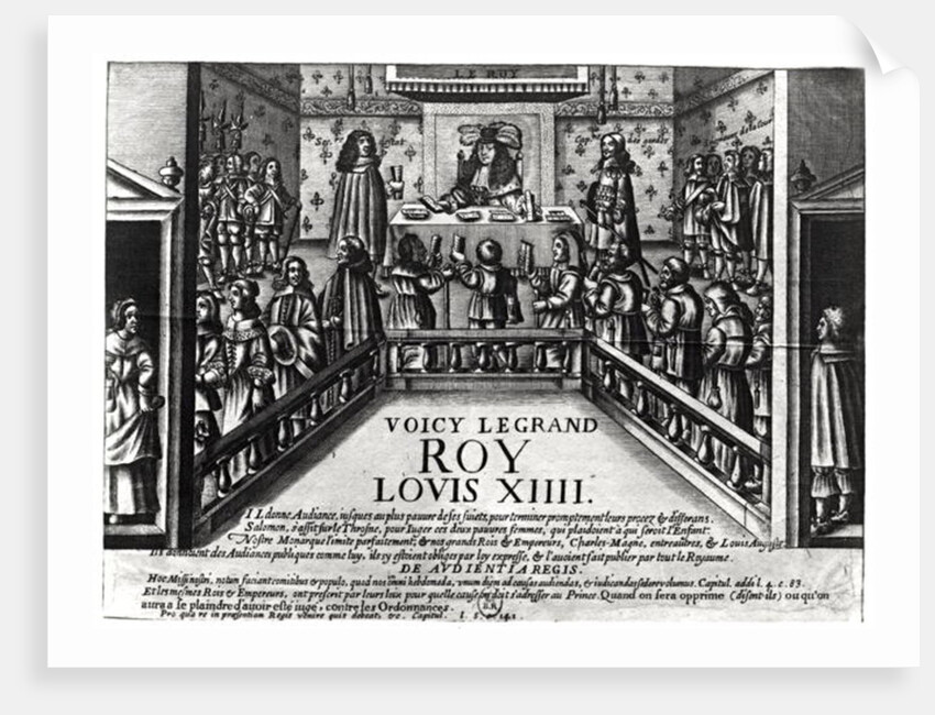 Louis XIV administering justice by French School