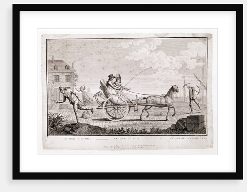 Caricature of the Nouveaux Riches, c.1795 by French School