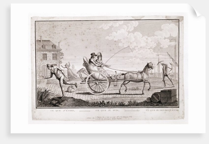 Caricature of the Nouveaux Riches, c.1795 by French School