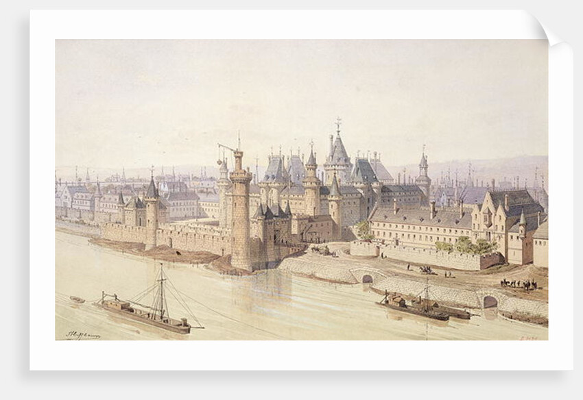 The Louvre during the Reign of Charles V 'The Wise' by Theodor Josef Hubert Hoffbauer