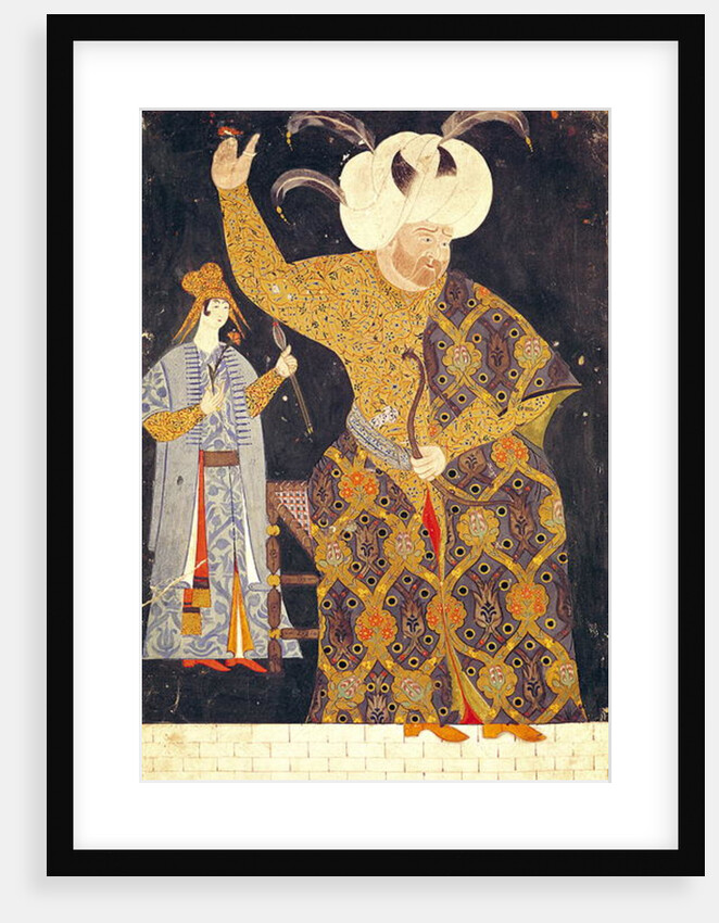 Portrait of Sultan Selim II firing a bow and arrow by Nakkep called Nigari Reis Haydar