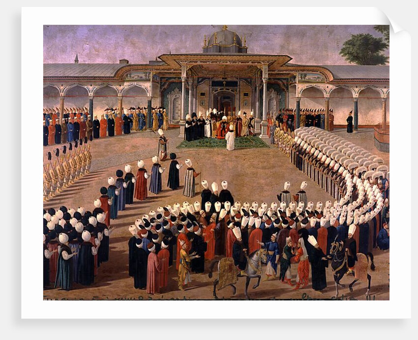 Reception at the Court of Sultan Selim III at the Topkapi Palace, late 18th century by Ottoman School