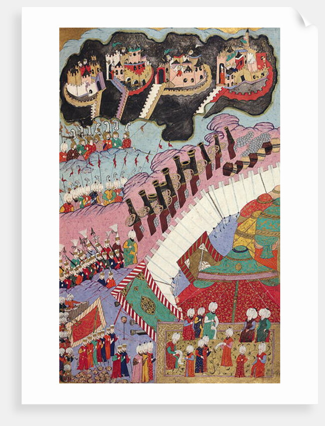 TSM H.1524 The Forces of Suleyman the Magnificent Besieging a Christian Fortress by Turkish School