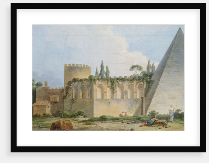 Tomb of Gaius Cestius, Rome by Jean Jacques Francois Le Barbier