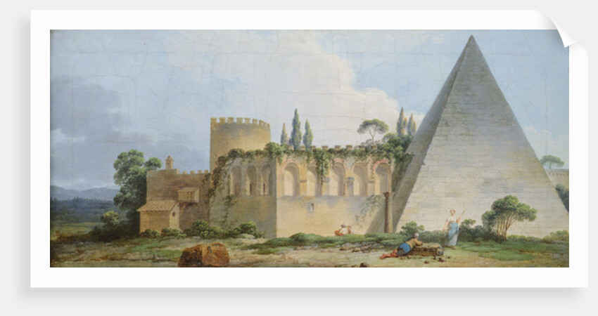 Tomb of Gaius Cestius, Rome by Jean Jacques Francois Le Barbier