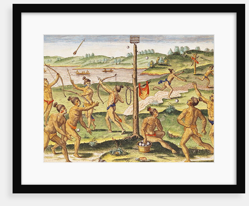 Indians Training for War by Jacques Le Moyne