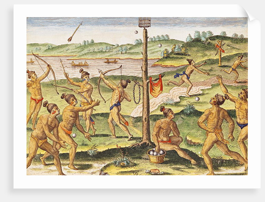 Indians Training for War by Jacques Le Moyne