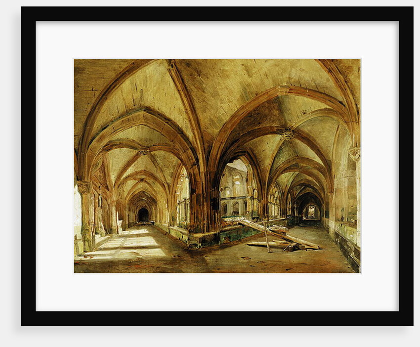 The Cloisters of St. Wandrille, c.1825-30 by Louis Eugene Gabriel Isabey