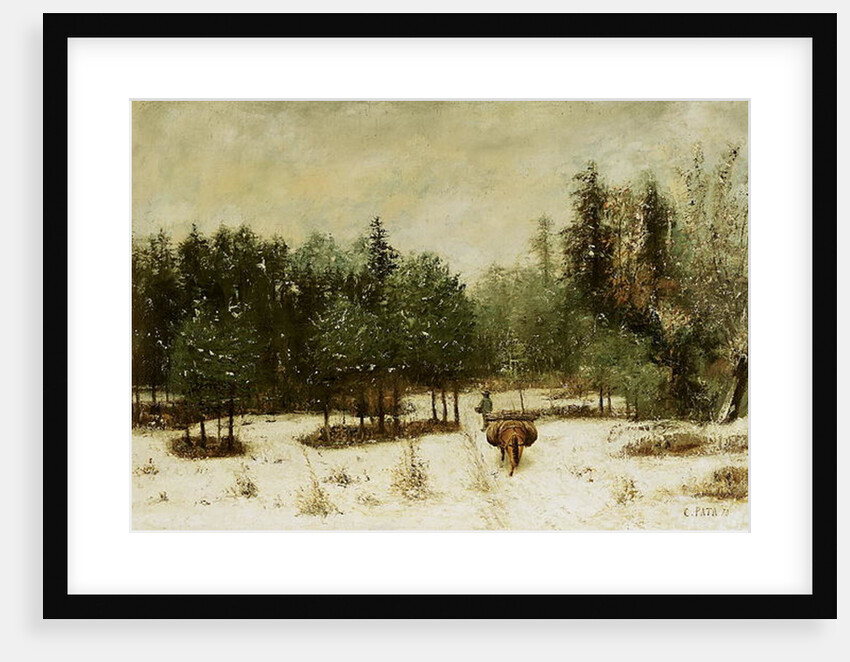 Entrance to the Forest in Winter. Snow Effect, 1873 by Gustave Courbet