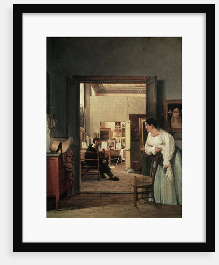 The Studio of Ingres in Rome, 1818 by Jean Alaux