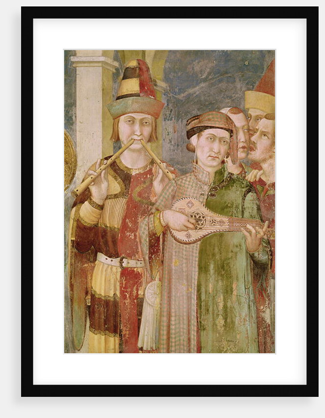 Detail of musicians from the Life of St. Martin, c.1326 by Simone Martini