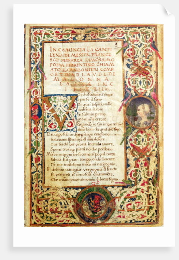 Song in praise of Laure by Italian School