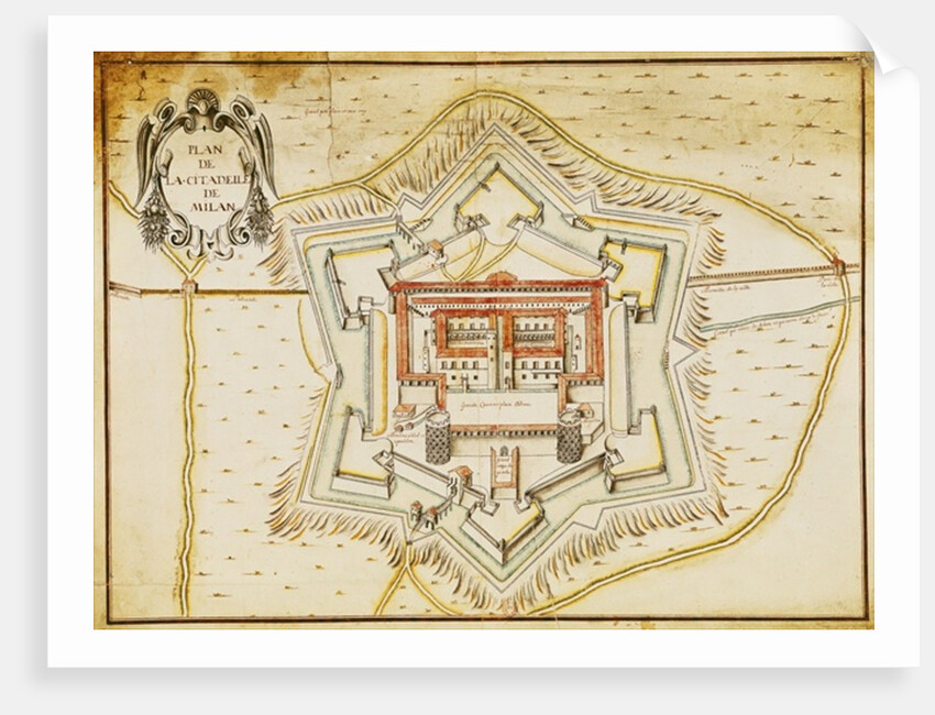 Plan of the citadel of Milan by French School