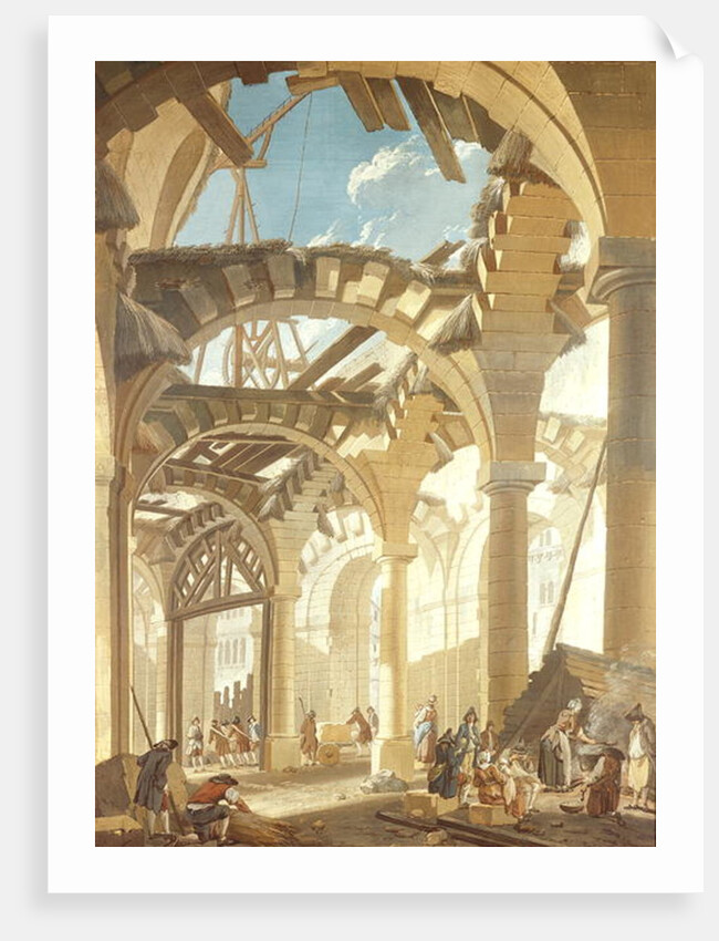 Construction of a Wheat Market, 1765 by Pierre-Antoine Demachy