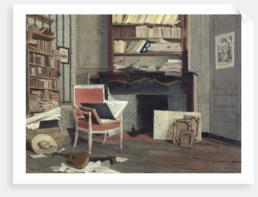 Interior of the Study of Doctor X by Jean-Charles Cazin