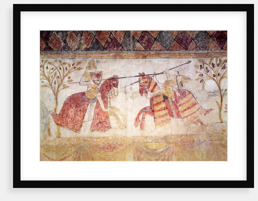 Combat between an Angevin King and Manfred, King of Sicily, after 1265 by French School