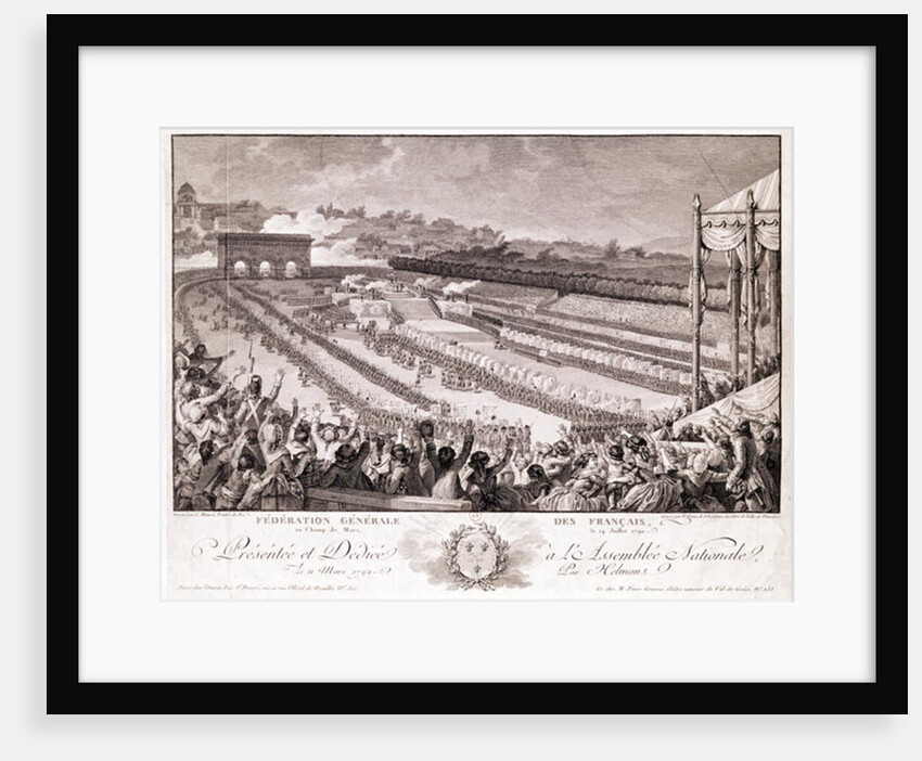 Festival of the Federation, 14 July 1790, at the Champ de Mars, late 18th century by Charles Monnet
