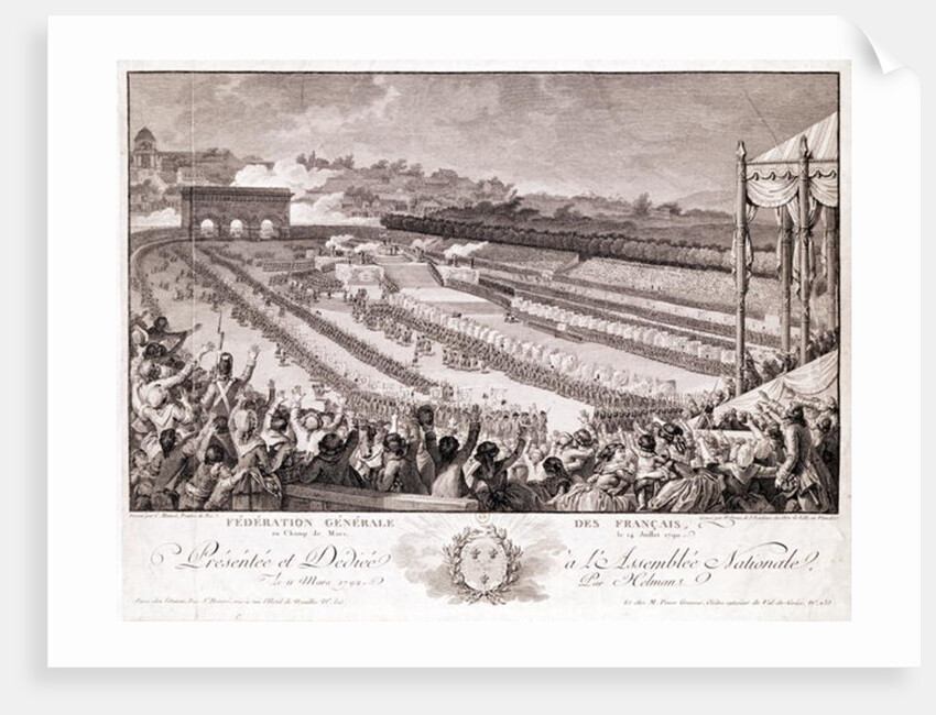 Festival of the Federation, 14 July 1790, at the Champ de Mars, late 18th century by Charles Monnet