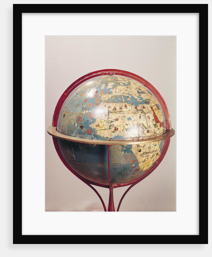 Terrestrial Globe, showing the Indian Ocean, made in Nuremberg, 1492 by Martin Behaim