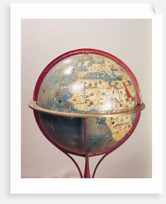 Terrestrial Globe, showing the Indian Ocean, made in Nuremberg, 1492 by Martin Behaim