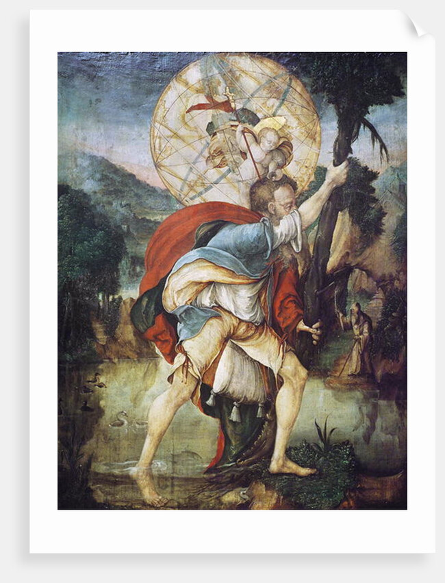 St. Christopher Carrying the Christ Child by Master of Messkirch