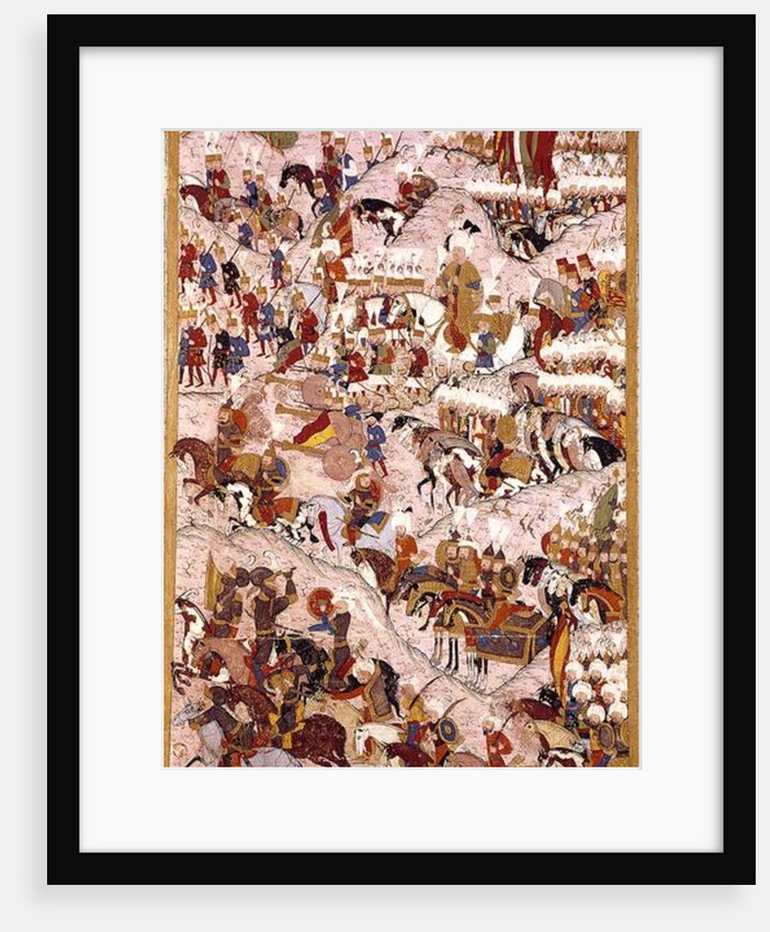 Suleyman the Magnificent at the Battle of Mohacs in 1526 by Ottoman School